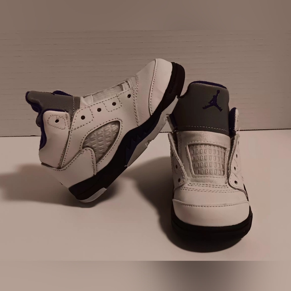 Nike Air Jordan 5 Retro OG  Toddler Size 6C CONCORD WHITE